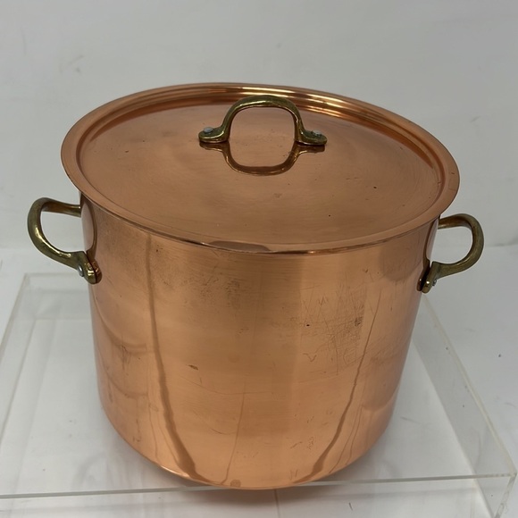 4QT Copper Stock Pot with Lid - Picture 1 of 11
